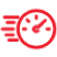 Icon representing fast 5G capabilities for enterprises